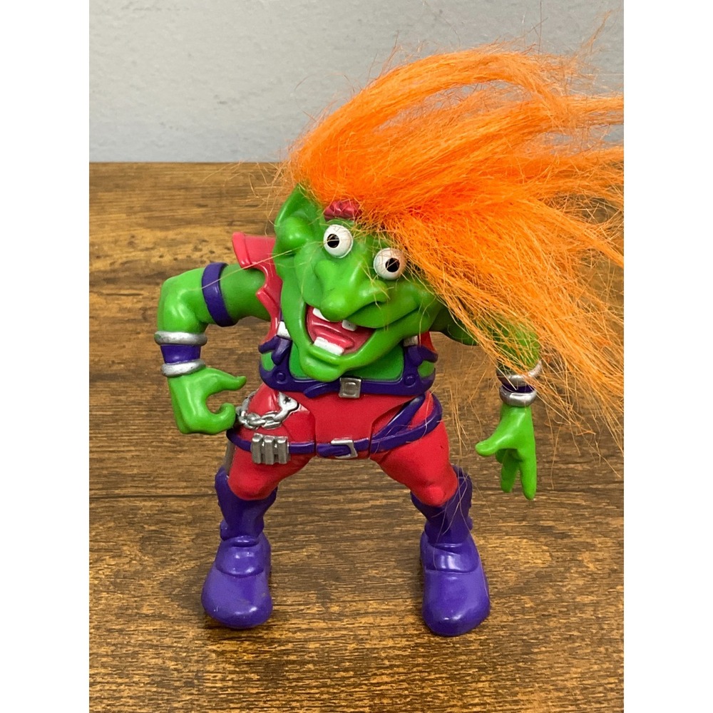1992 Tyco Troll Warriors Knut the Inventor Figure Orange Hair Toy